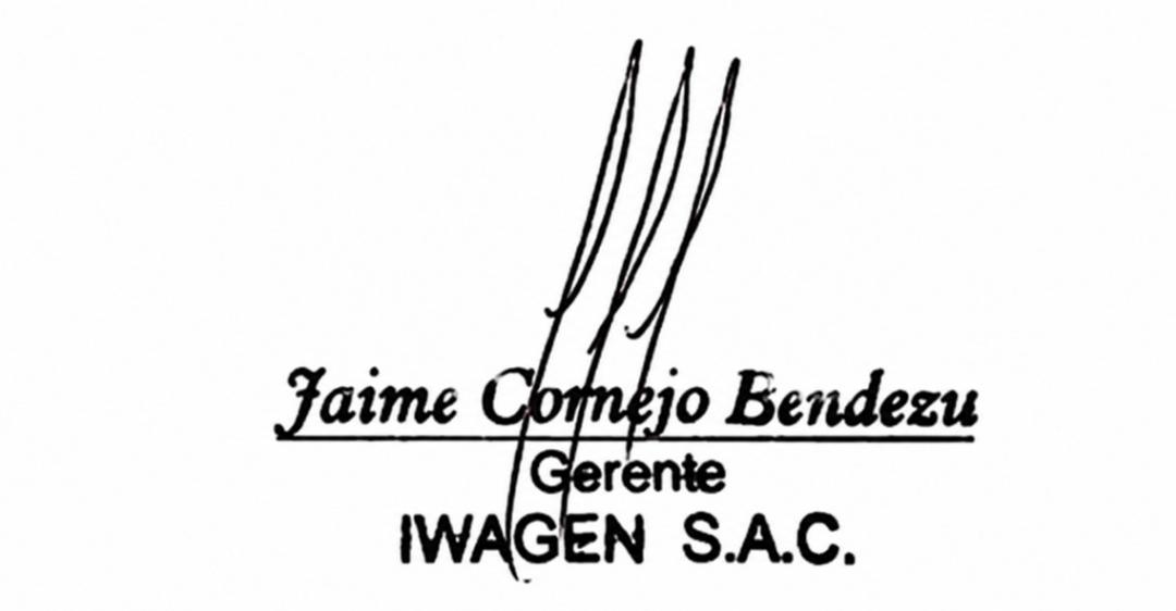 Firma de Jaime Cornejo Bendezú